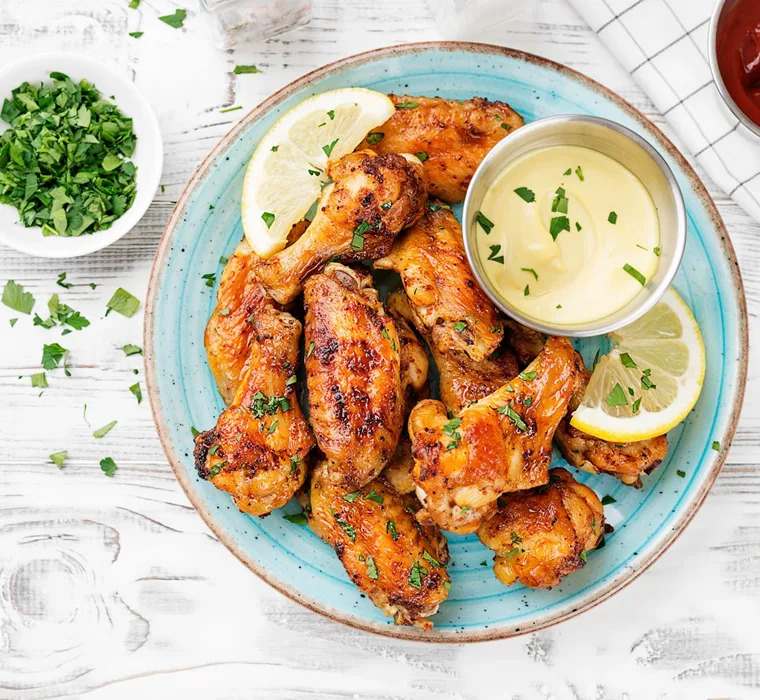 Alitas de pollo preparadas
